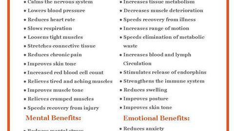benefits of regular massage